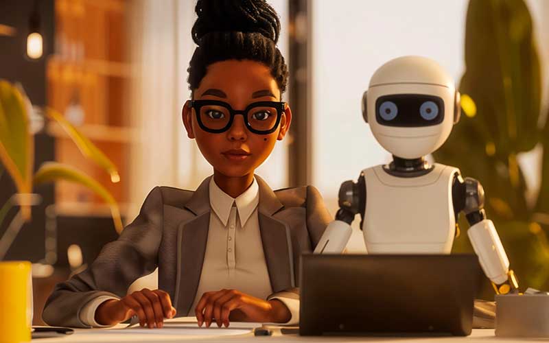 Spa receptionist working alongside Balnea's AI-driven enquiry and booking assistant